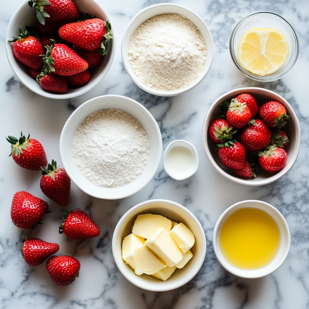 ingredients for strawberry cake recipe from scratch