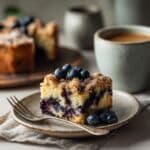 blueberry coffee cake recipe card