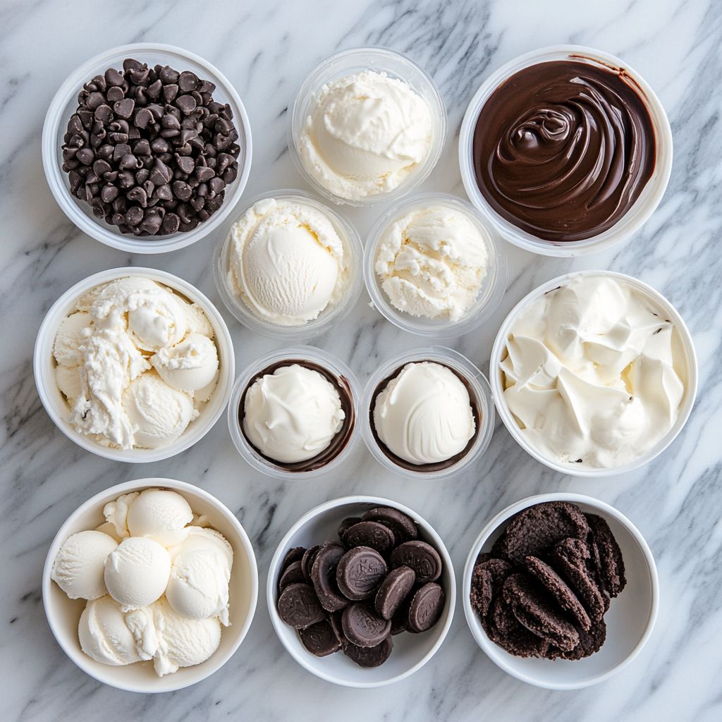 ingredients for homemade Carvel ice cream cake
