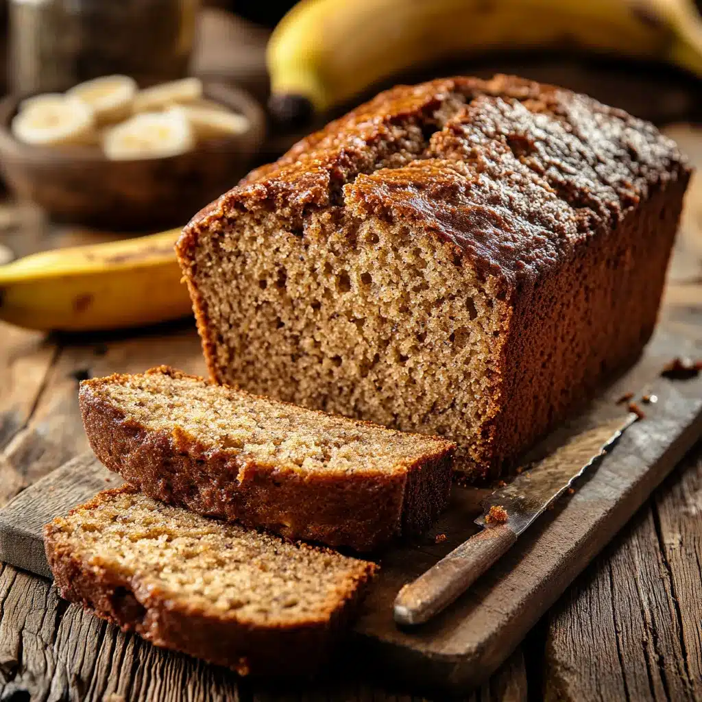 Serving banana bread made with two bananas