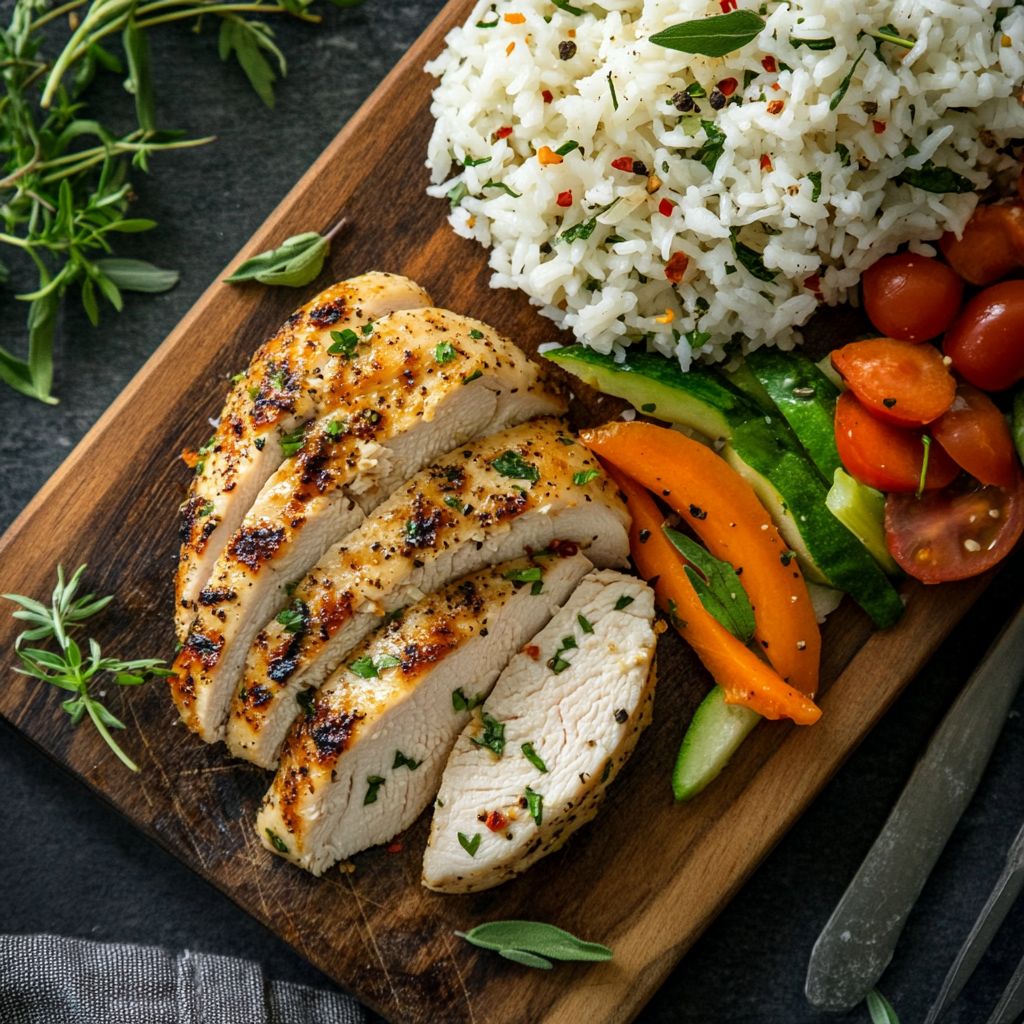 Frozen chicken breast Instant Pot cooked and served