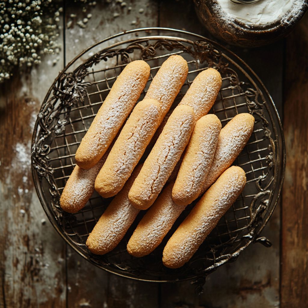 tray of homemade gluten free ladyfingers