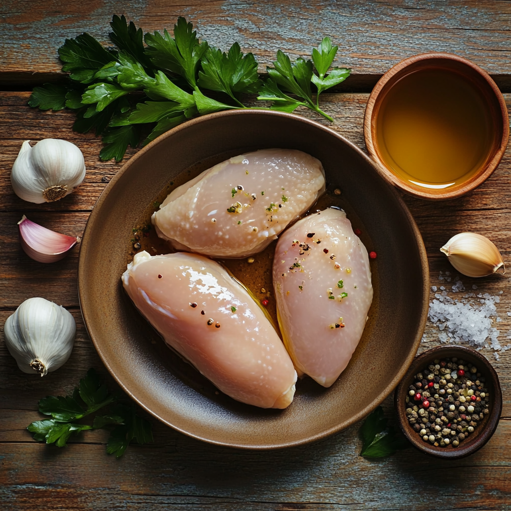 Ingredients for how to cook chicken in Instant Pot