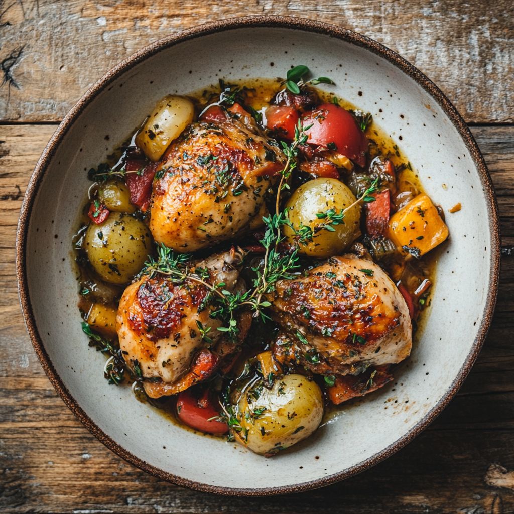 Instant Pot chicken recipe ingredients on table