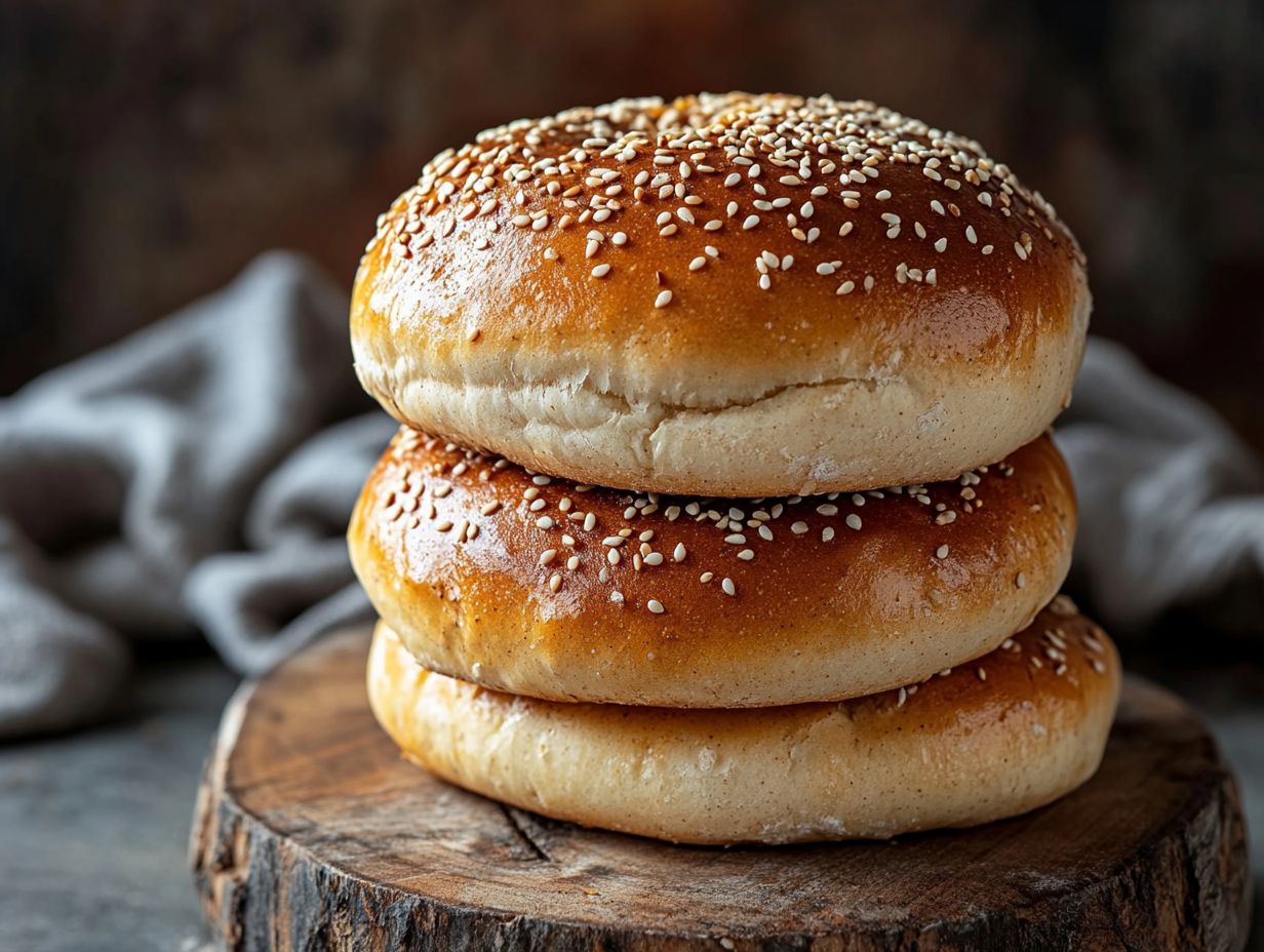 keto hamburger buns fresh from oven