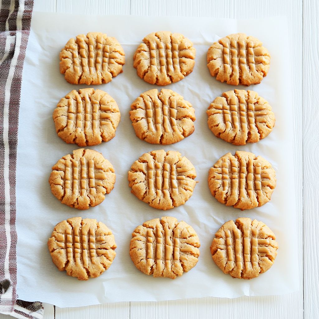 Recipe card image of keto peanut butter cookies