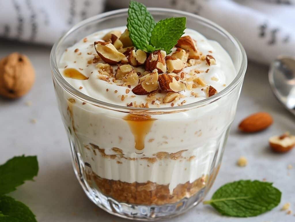 Keto yogurt with chia and berries