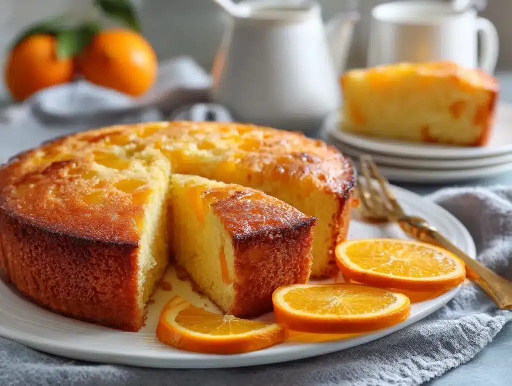 mandarin orange cake recipe served fresh