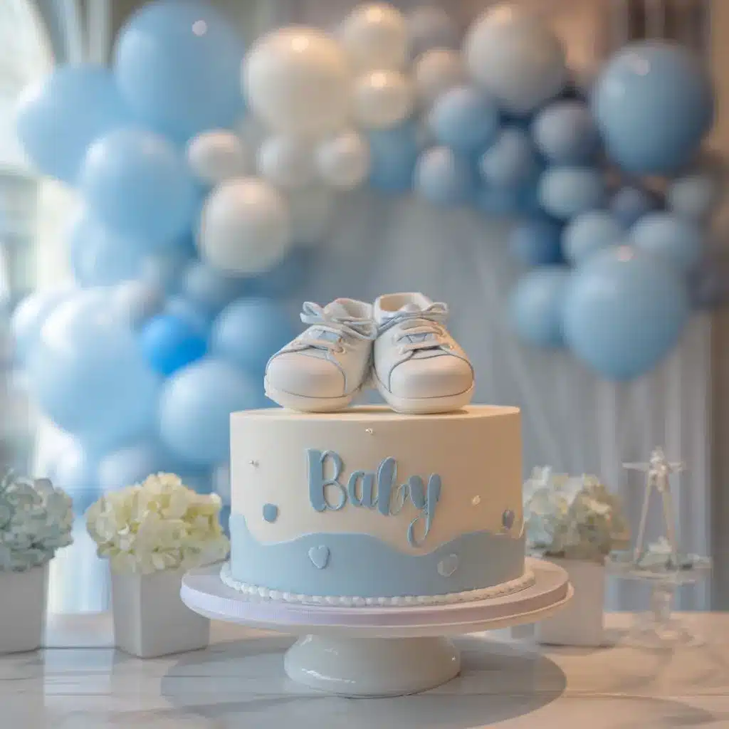  sliced baby shower cake