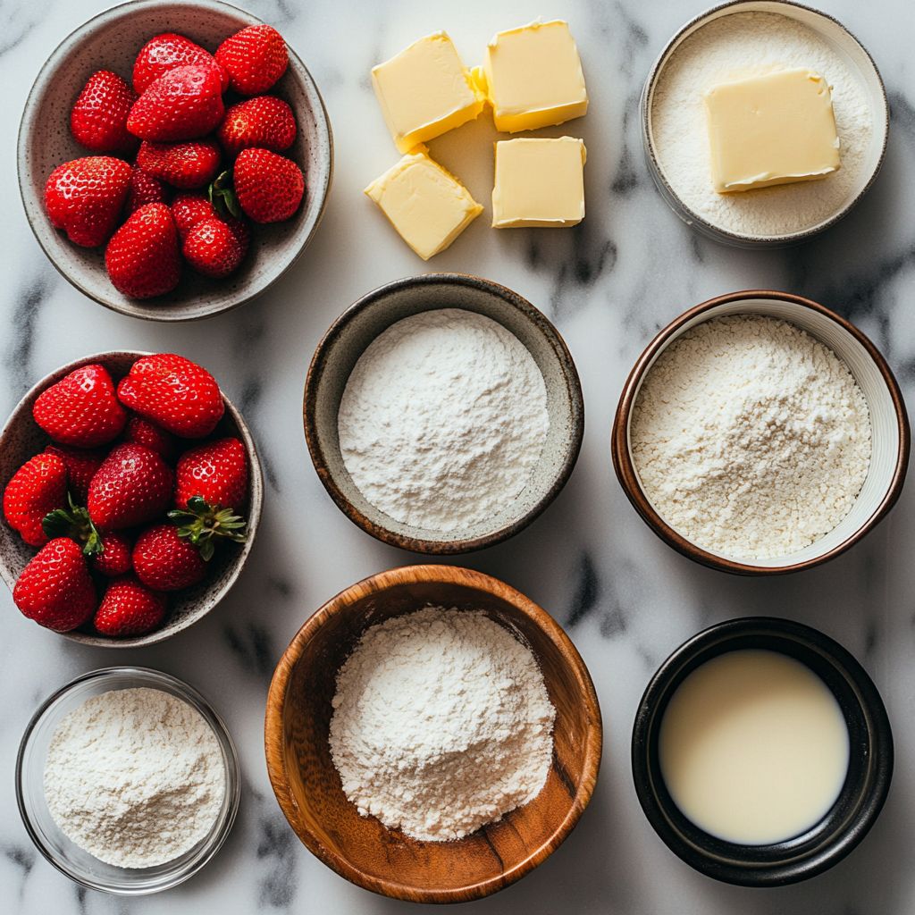 ingredients for strawberry pound cake recipe