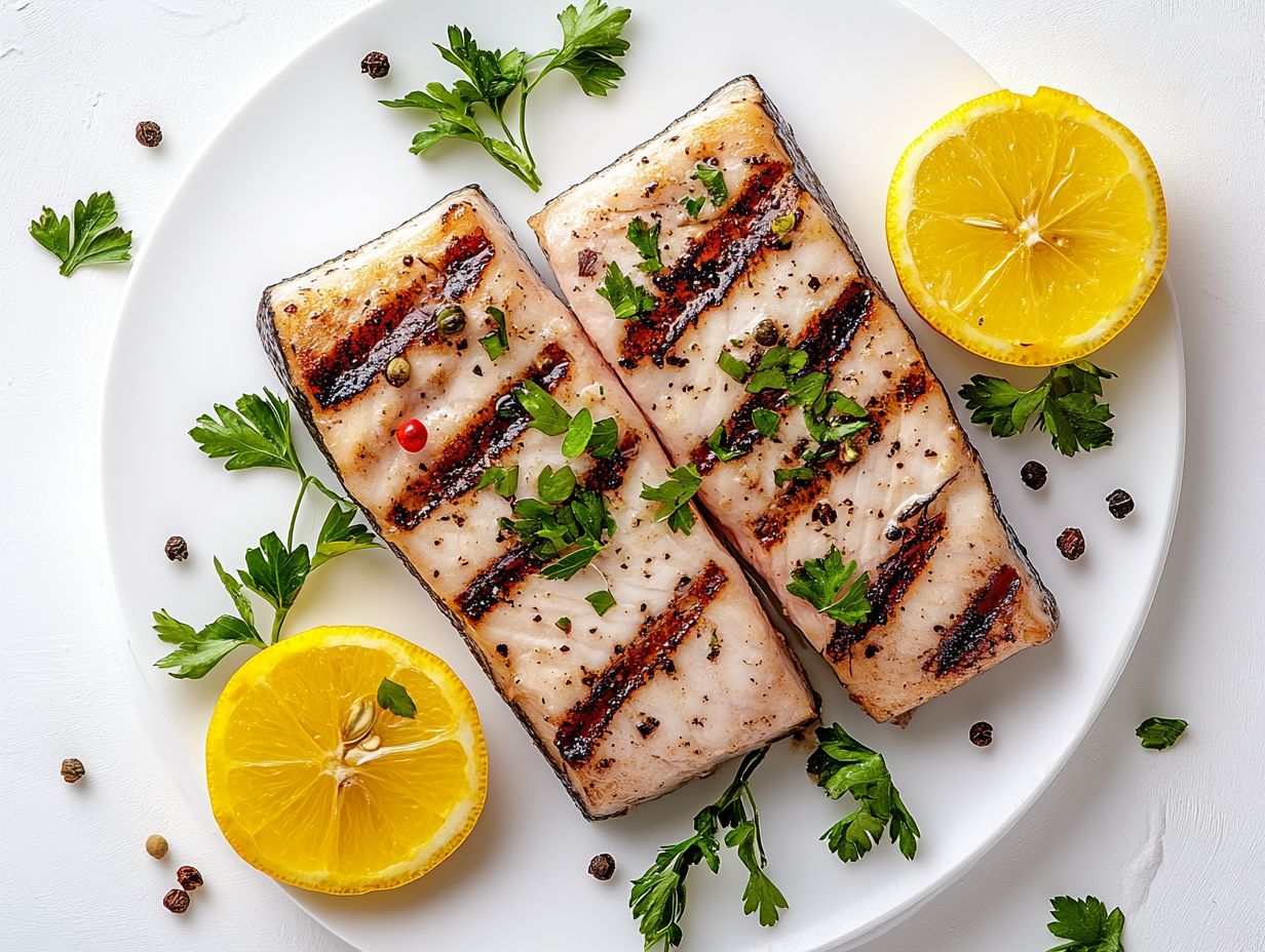 Grilled swordfish recipe with lemon and herbs