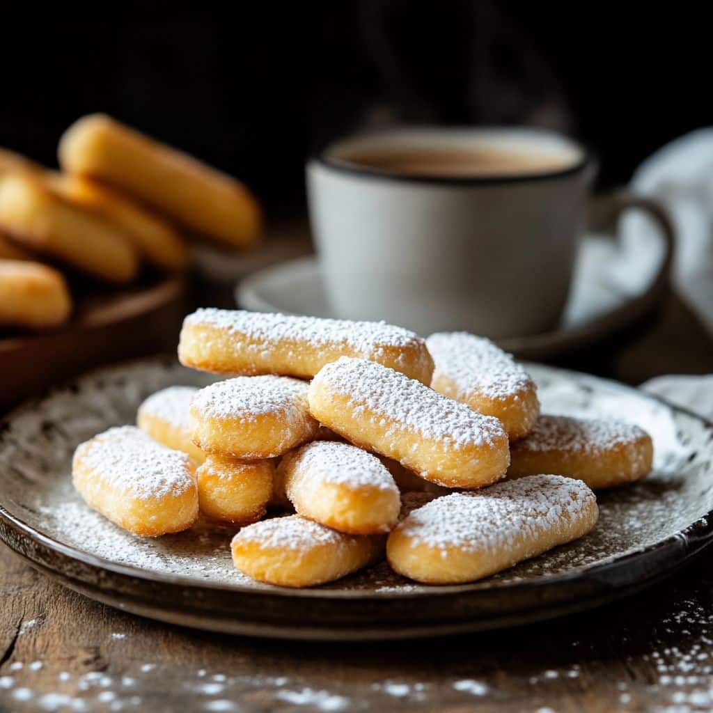 tray of homemade gluten free ladyfingers
