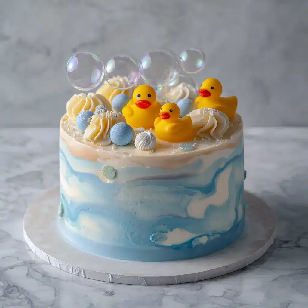 Served slice of bath day cake