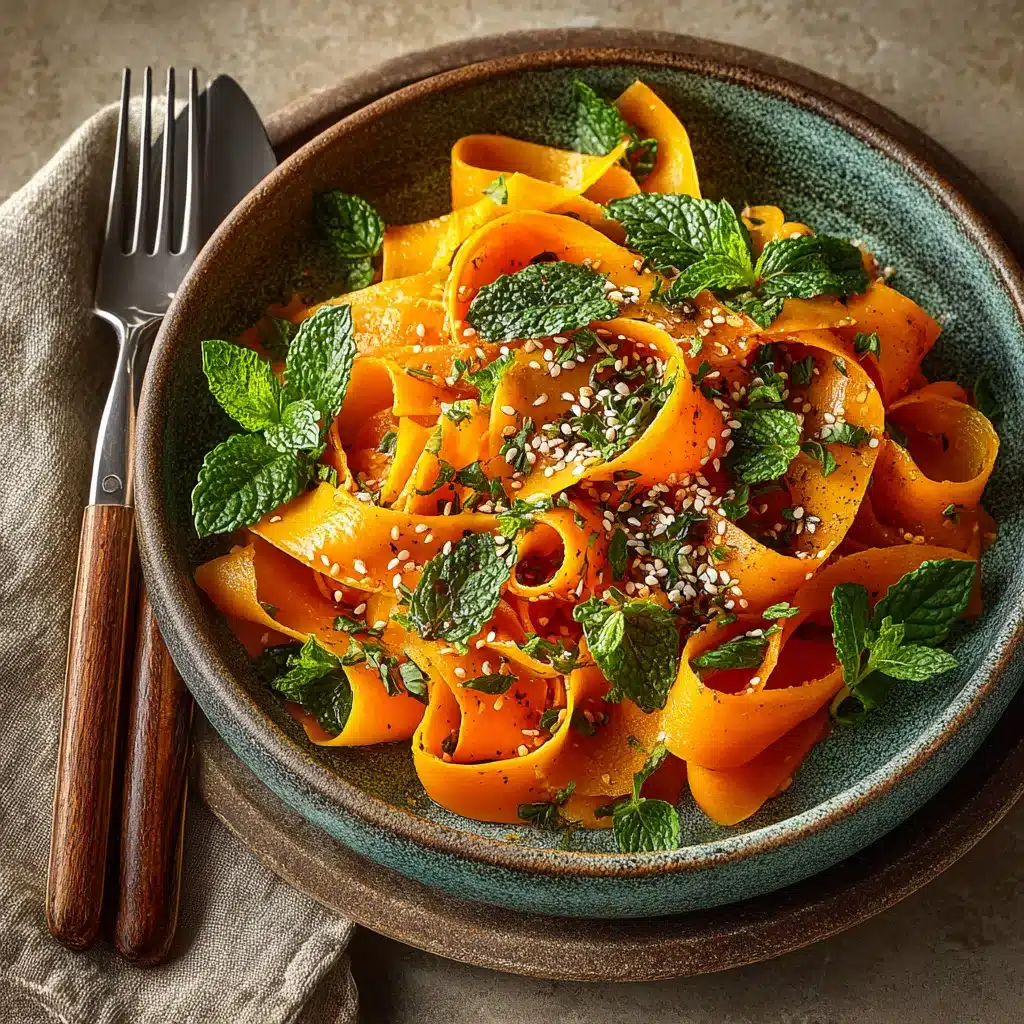  Carrot ribbon salad ready to serve