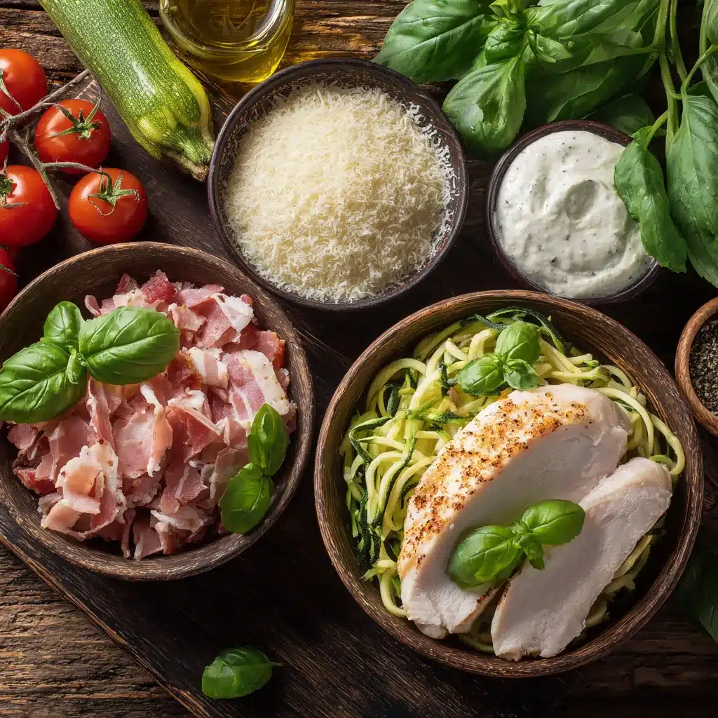 Keto Ingredients for Creamy Chicken Pasta