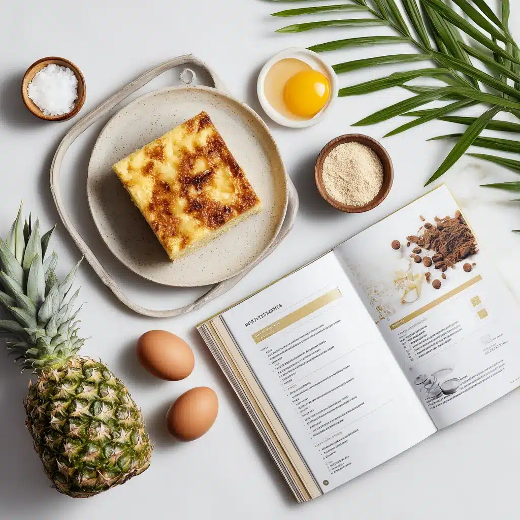 Pineapple cake recipe card visual