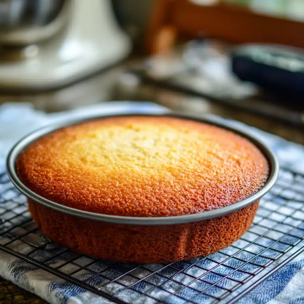 Vanilla sponge cake base for Boston Cream Pie