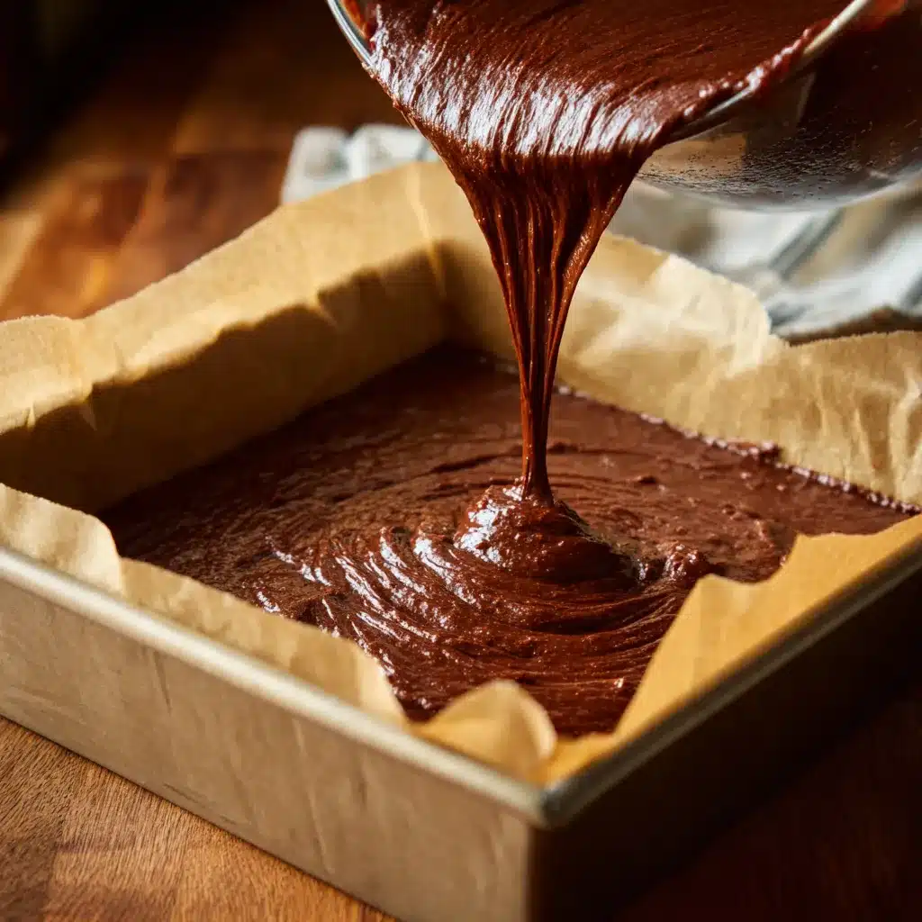 cheesecake brownies sliced on wooden table