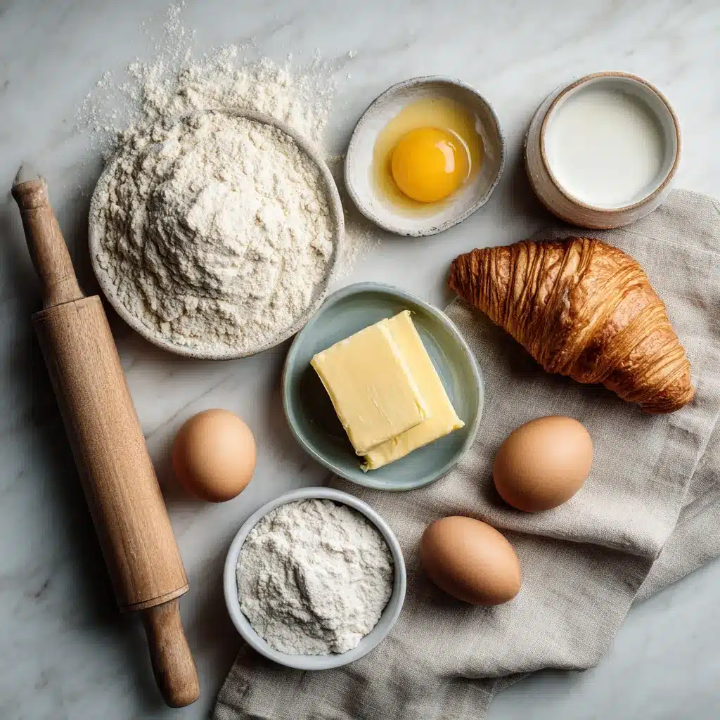 croissant recipe ingredients butter flour yeast