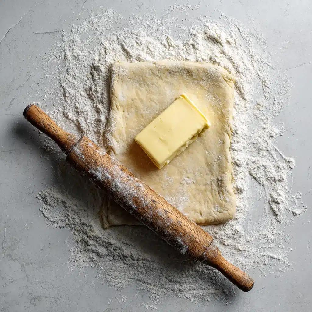Kneading dough for pain au chocolat