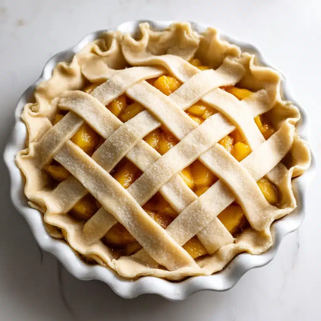 Assembling a Peach Pie Recipe