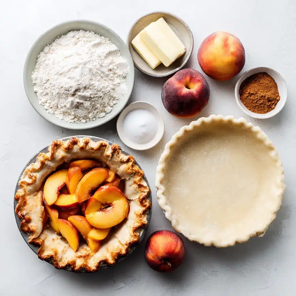 Ingredients for Peach Pie Recipe