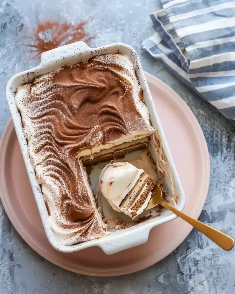 Authentic Italian Tiramisu Cake Recipe – Classic Dessert You’ll Love 6 Slice of traditional tiramisu cake on plate