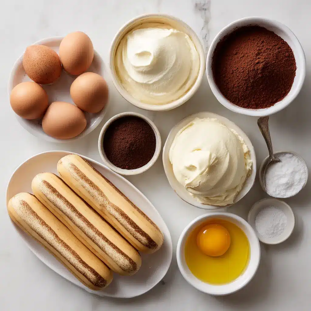 Authentic Italian Tiramisu Cake Recipe – Classic Dessert You’ll Love 7 Authentic tiramisu ingredients flat lay