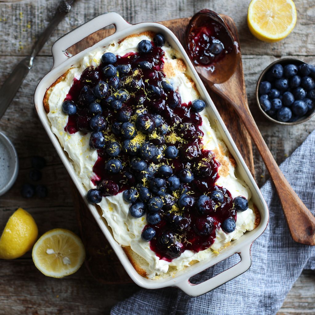 Mini blueberry tiramisu cups with mascarpone and blueberries