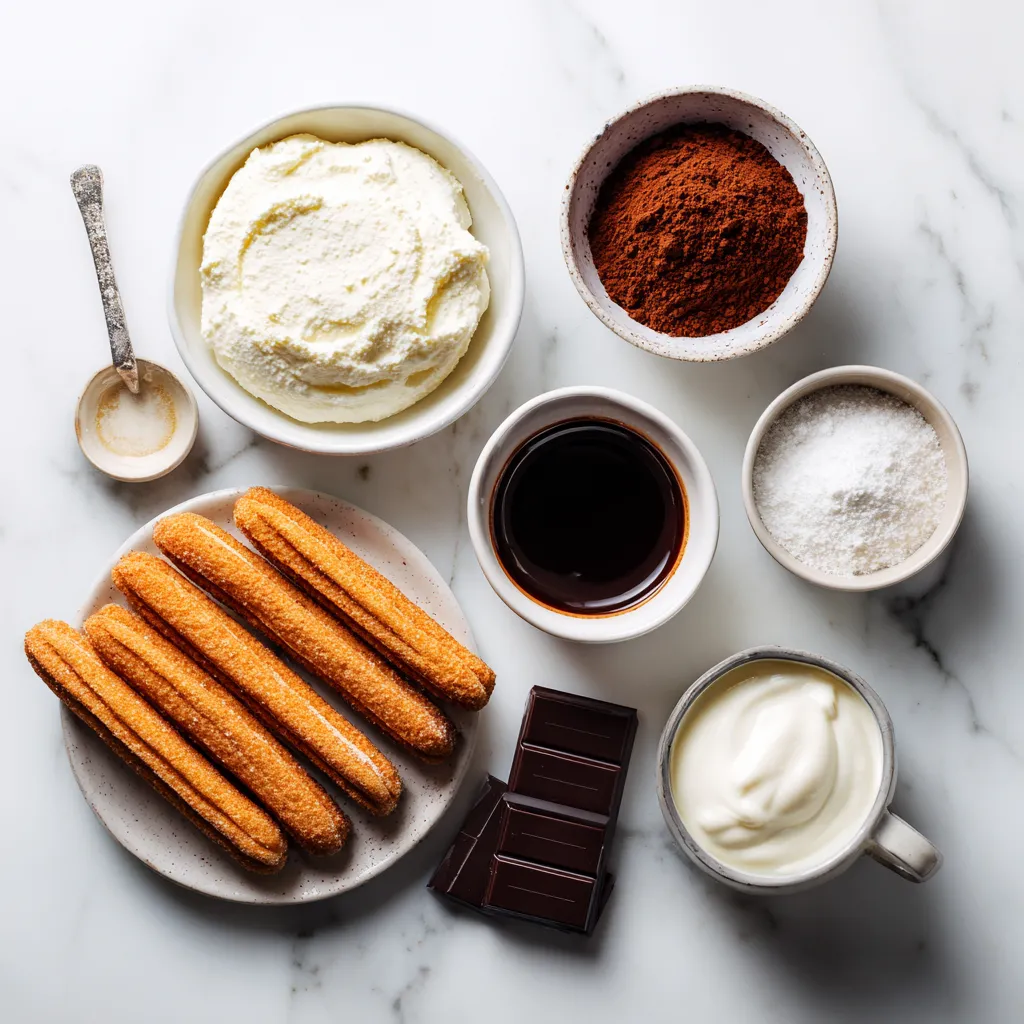 Ingredients for making Chocolate Tiramisu.