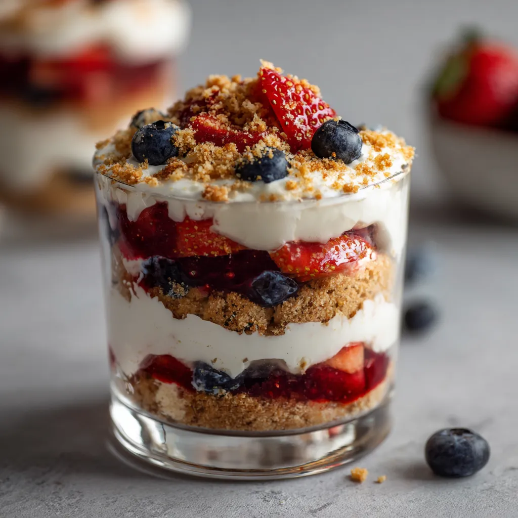 Dessert Recipes You’ll Crave: Easy, Healthy, and No-Bake Options 3 Layered summer berry trifle dessert