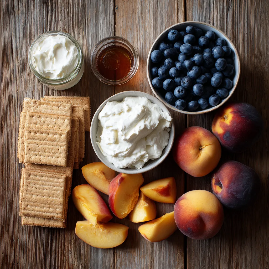 Ingredients for easy no bake dessert.