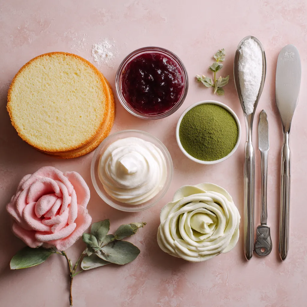 Princess Cake Recipe: A Stunning Layered Dessert for Any Celebration 6 Finished princess cake next to recipe card