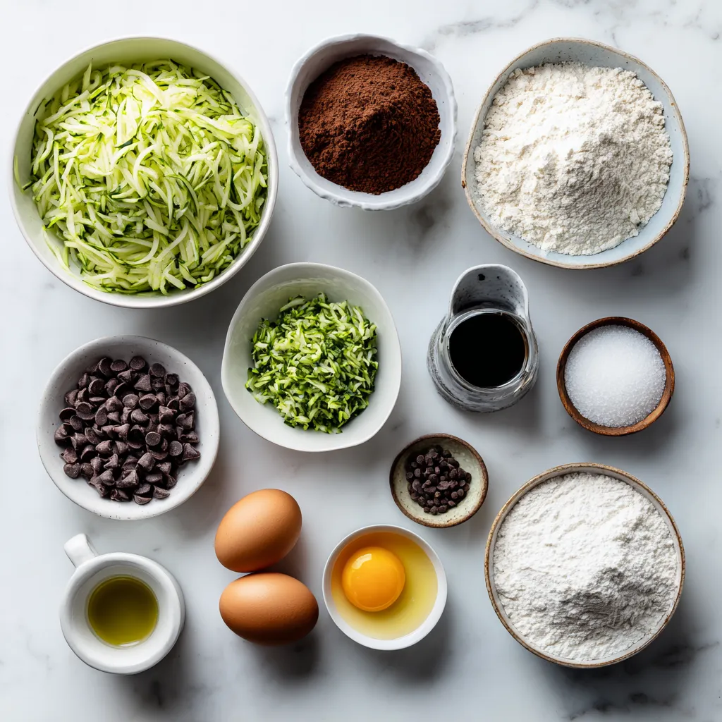 zucchini dessert recipes ingredients flatlay