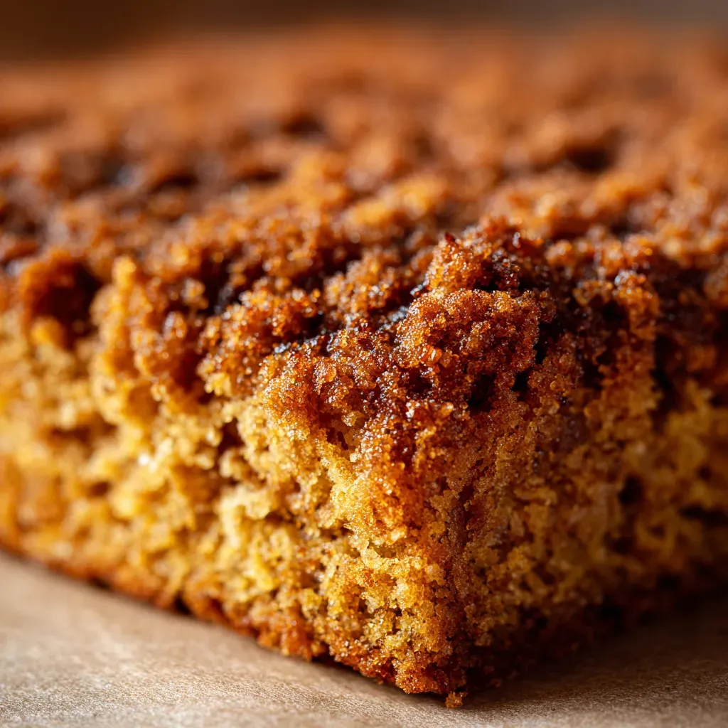 Moist crumb of banana sheet cake