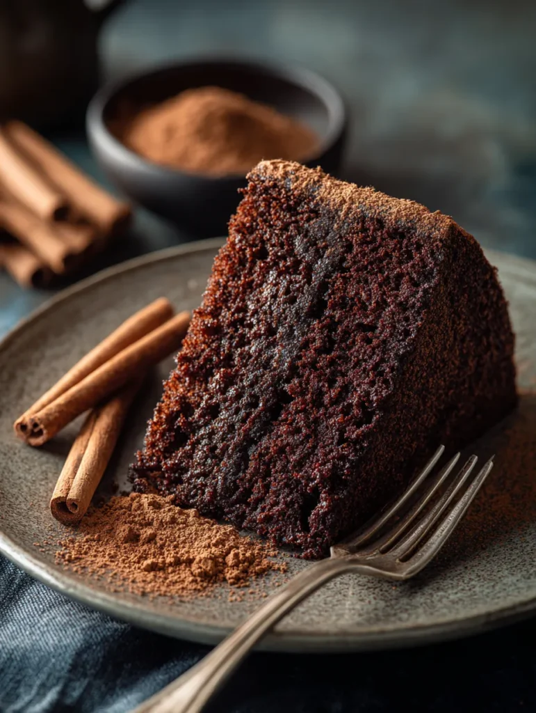 Mexican Chocolate Milk Cake 4 brahim a Close up of a slice of Mexican chocolate milk cake s 9275879a e94f 46f3 a4ba b8ec998c4de7 2