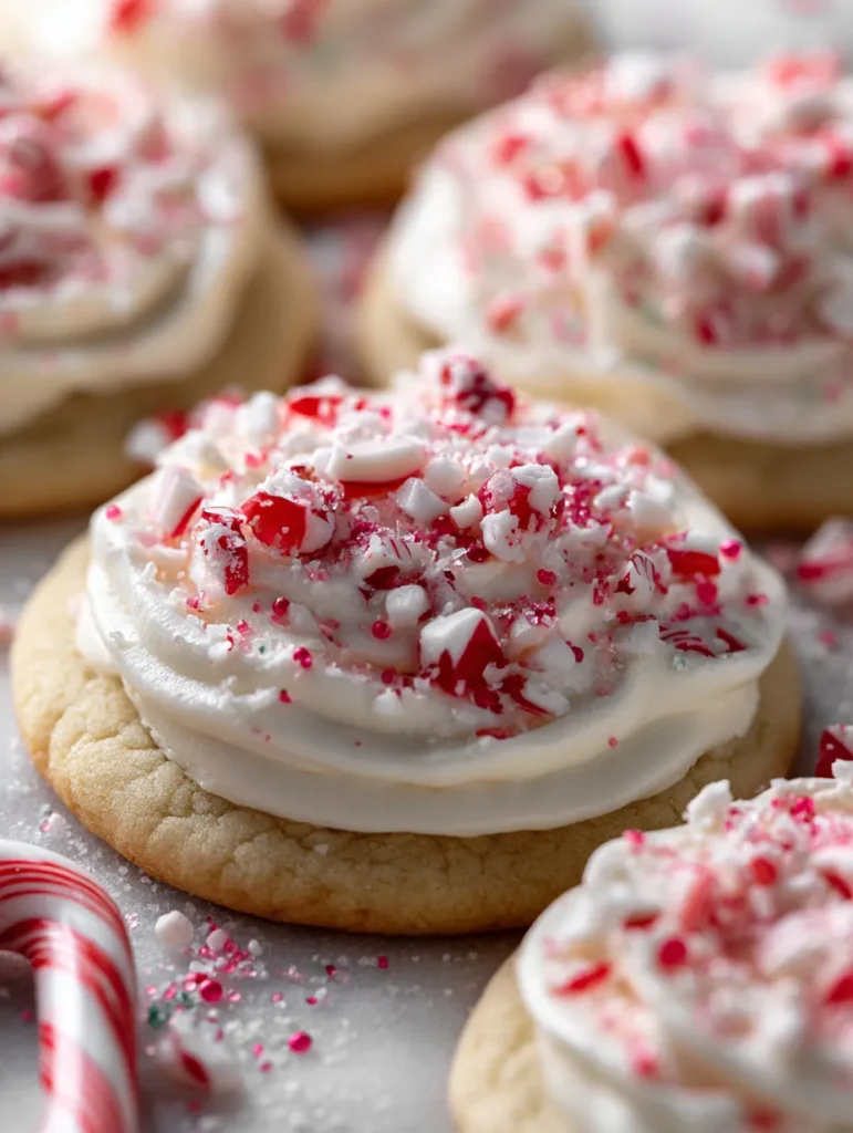 Frosted Peppermint Sugar Cookies 4 brahim a Close up of frosted peppermint sugar cookies showing 8d36c1a5 a726 40b5 9287 b6480dc710ea 1