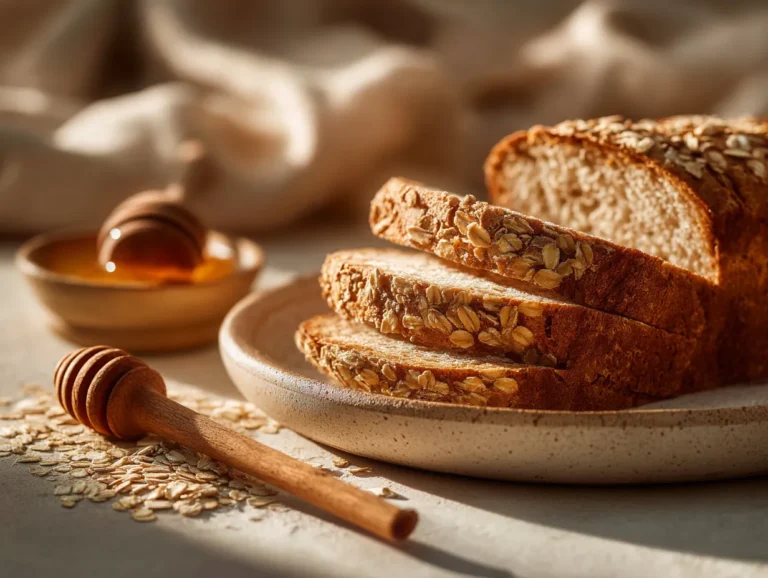 brahim a Close up of honey cinnamon oatmeal bread with golden c13ff950 5472 4324 825e d0f3ca0744a9 0