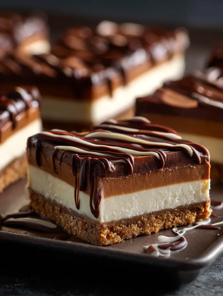 Easy No Bake Dessert for Football Party 4 brahim a Close up of no bake chocolate dessert bars with smoo 6ff6cf26 6229 4ae1 84f0 aa81303319c9 0