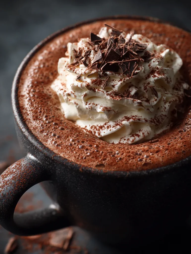 Tiramisu Hot Chocolate - A Cozy Italian-Inspired Drink 1 brahim a Close up shot of tiramisu hot chocolate showing rich 1d410d32 00f4 4226 b5c8 b2982e08cda5 1