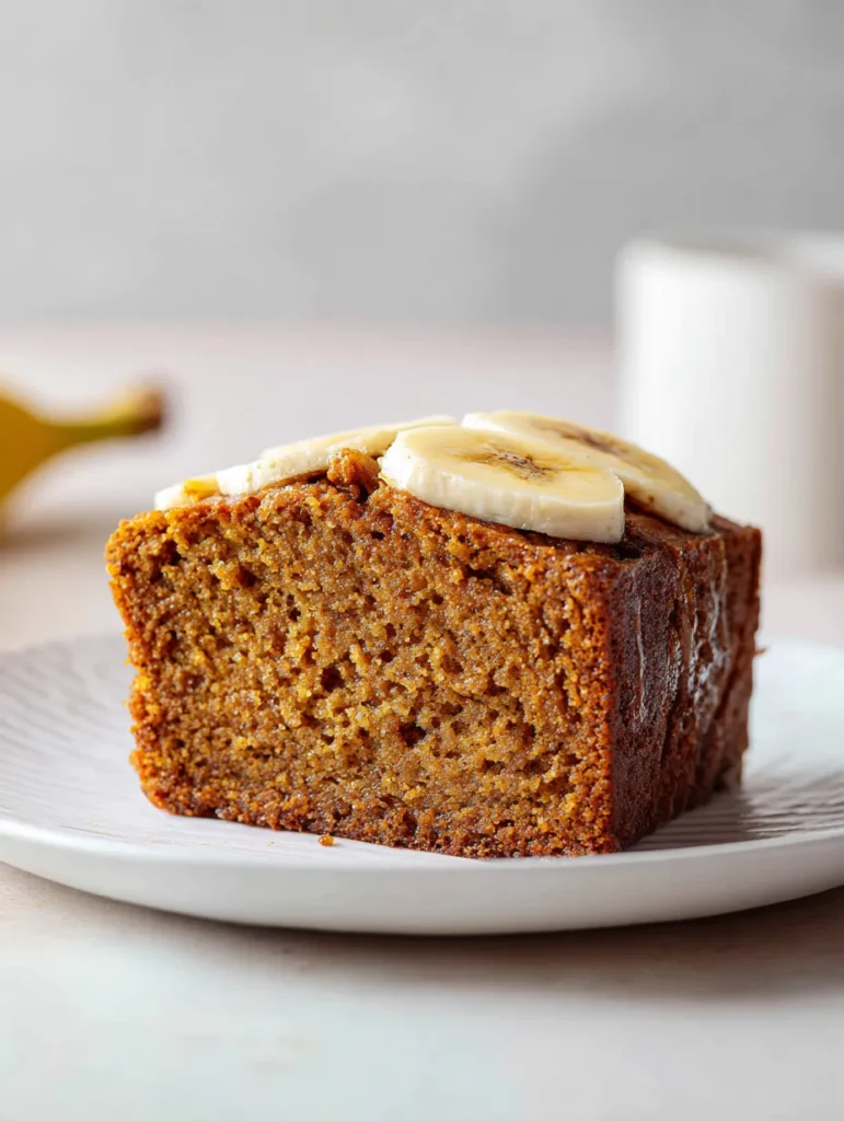 brahim a Slice of gingerbread banana bread on white plate min 5a964483 345b 4ec1 a4f6 d886a750aaaf 0