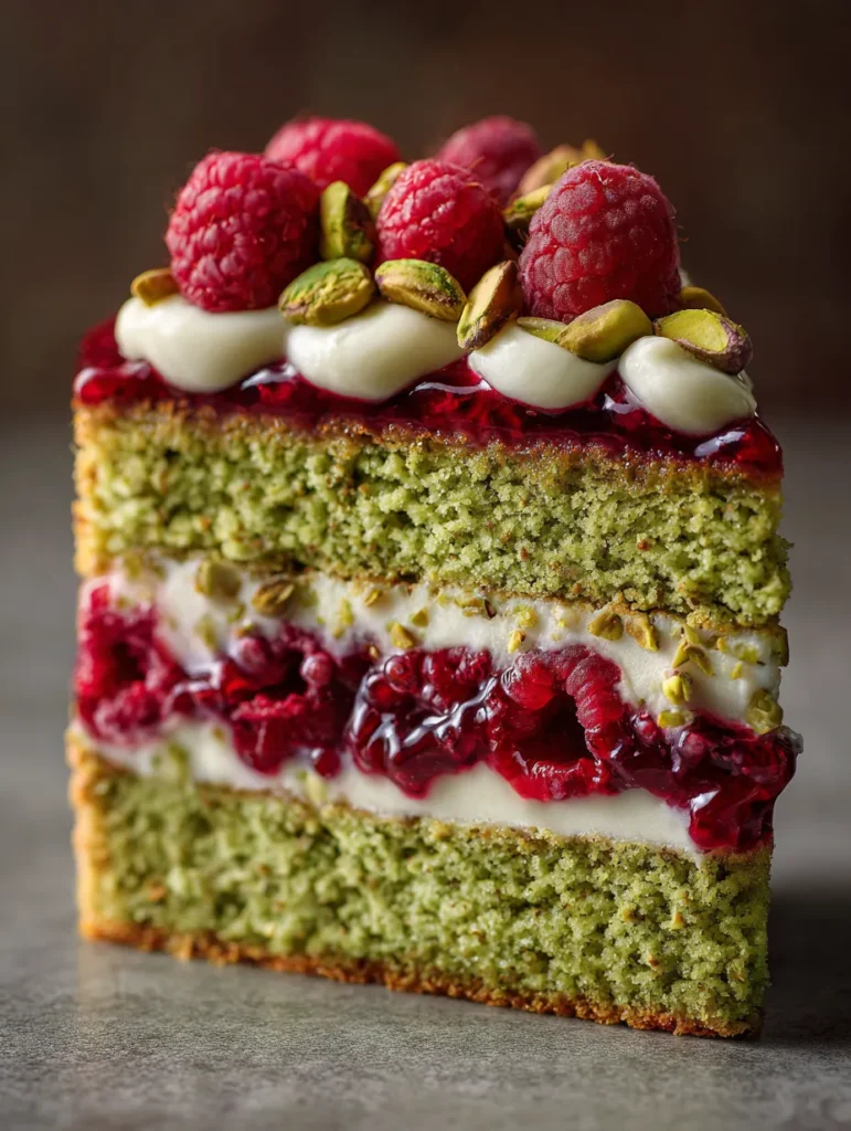 brahim a Ultra realistic pistachio raspberry layer cake slice 337af932 2406 46f5 9173 3f806d63115e 1