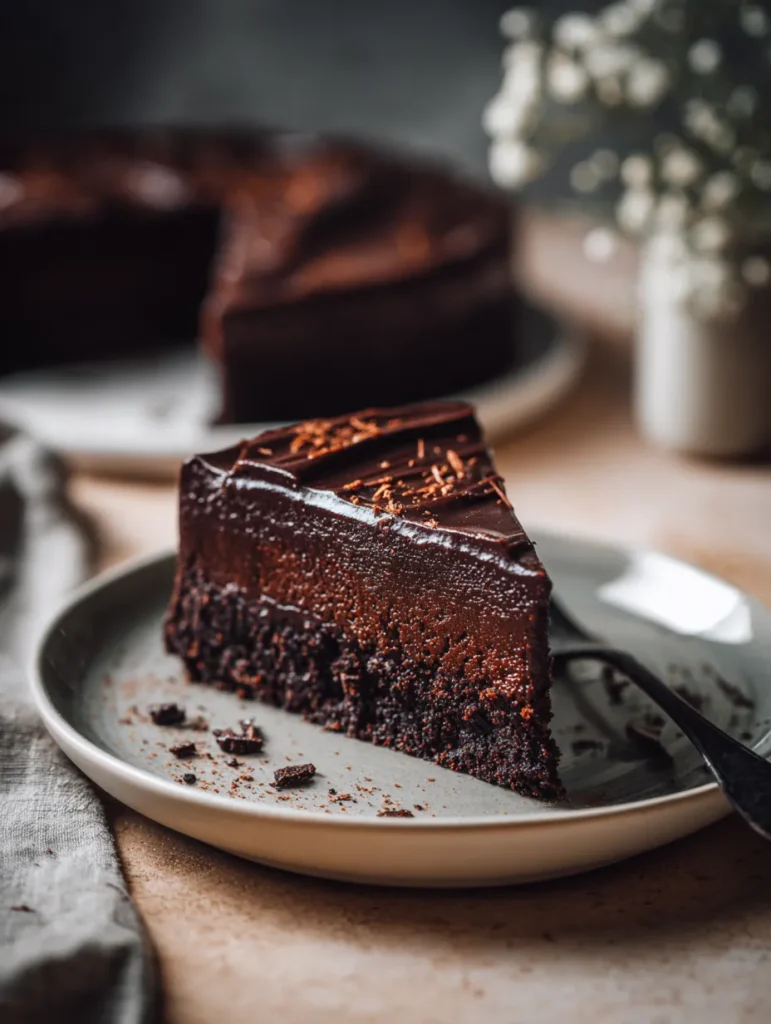 brahim a Ultra rich easy chocolate dessert served on a plate bb9c3470 311d 4f4c 9c04 e120839a5481 3