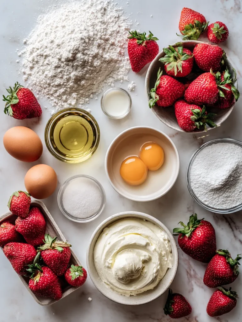 Strawberry Cake Sheet (Moist, Fresh & Easy for a Crowd) 8 Ingredients for strawberry cake sheet