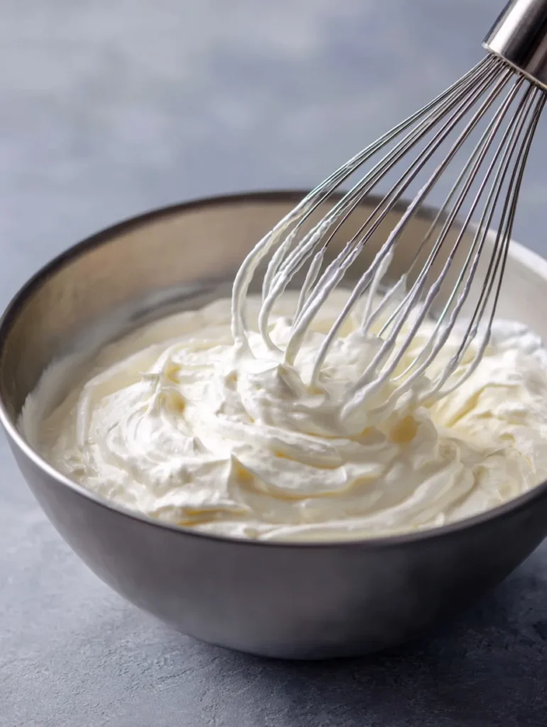 How to Make Whipped Cream (Easy, Fluffy & Foolproof) 8 Whipping heavy cream in a cold bowl