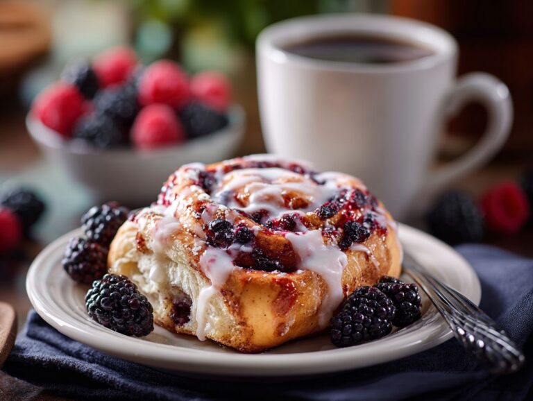 brahim a Blackberry cinnamon roll served on a white plate wit 2b17cd56 1c63 442e ba66 e618eed9351d 2