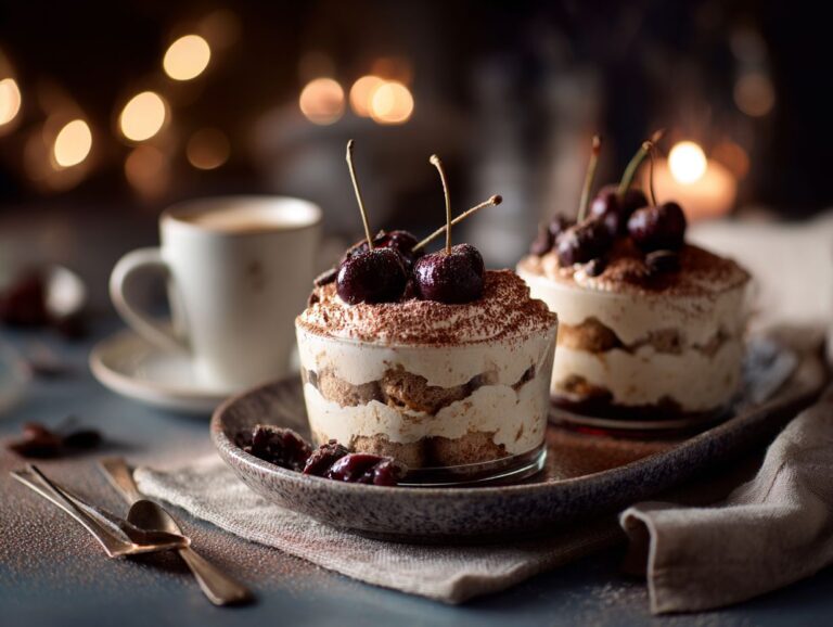 brahim a Cherry amaretto tiramisu served on a dessert plate w 849f2f9c ee96 45db 9aab 757f152a11d2 3