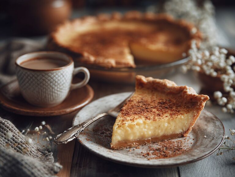 brahim a Cinnamon vanilla custard pie served with coffee on a 2a7527b9 5169 488e baf9 6d912dfcfb2d 2