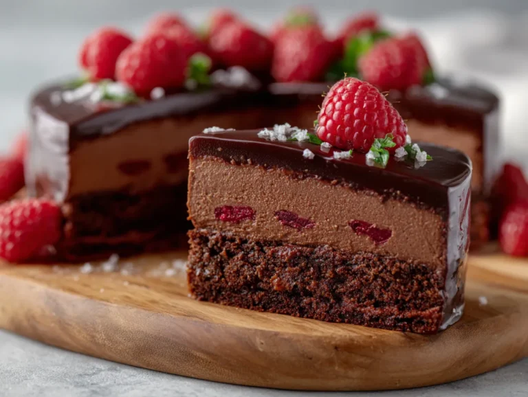 brahim a Dark chocolate raspberry mousse cake sliced to revea 7fed981d aea1 488e 8107 281e7d8d74df 0