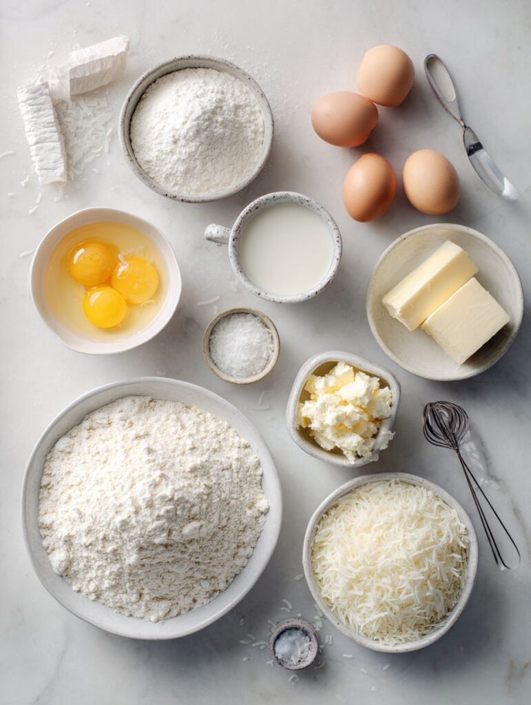 brahim a Flat lay of Snowball Cake ingredients flour eggs but 2e030fb7 858a 412c 875f 98ba67cd1bfc 1